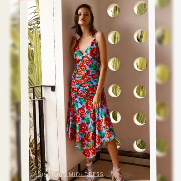 La Maison Talulah Floral Midi Dress size L - Picture 3 of 9